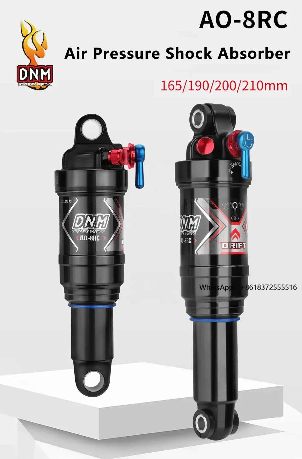 

X DNM 210x55mm Bike Air Shock Absorber Aluminum Alloy Soft Tail Mountain Bicycle XC / MTB Rear Shock Absorbers For E10 Frame