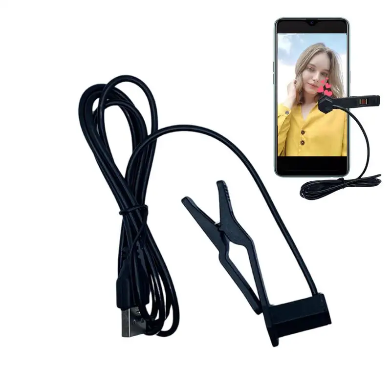 جهاز النقر التلقائي للهاتف مع ضوء المؤشر USB جهاز النقر المادي معدات الهاتف جهاز التقاط تلقائي هادئ لعشاق ألعاب التسوق