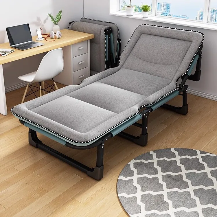 Lettino prendisole con supporto pesante Lettino prendisole dal design ad alta capacità in acciaio Mobili da esterno resistenti e durevoli Letto Pieghevole XY40ZDC