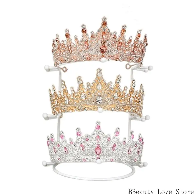 

Queen Crown Stand Holder Bride Hair Accessories Adornment Headpiece Display Stand Rack for Home Showcase