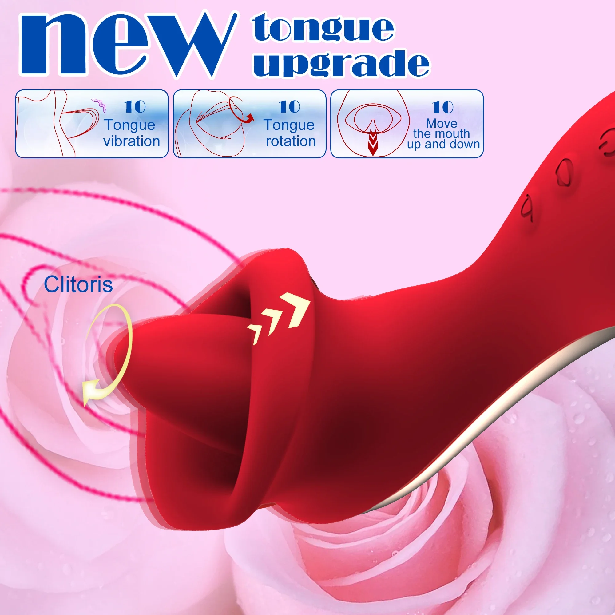 10 Modes Tongue Licking Vibrator For Women G Spot Clitoral Stimulator Dildo Nipple Female Masturbator Vibrators Sex Toys Aldult