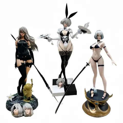 50cm NieR: Automata Yorha Type B 2B YoRHa Type A No.2 A2 Anime Girl PVC Action Figure Toy Statue Collection Model Doll Gift