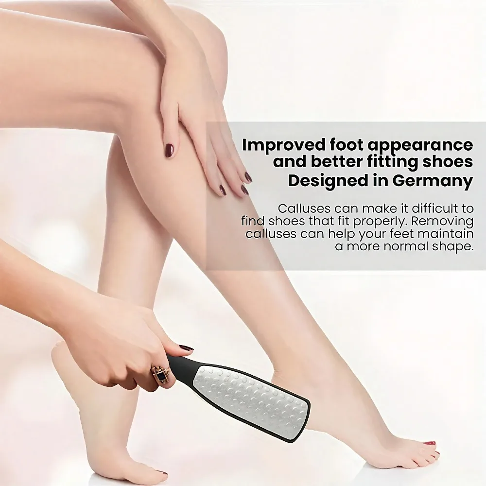 ​Stainless Steel Dual Sided Foot File Dead Skin Callus Remover Pedicure Scrubber Tool Wet Dry Use Professional Pedicure Tool​ view 4