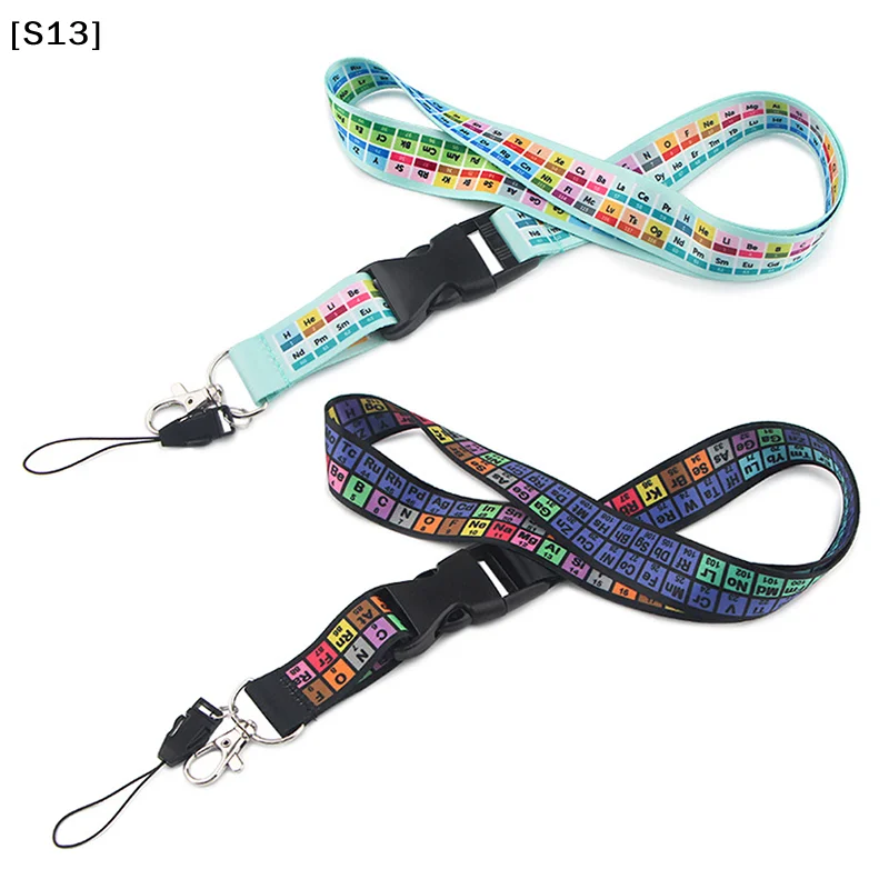 Chemistry Periodic Table of Elements Lanyards Key Chain Neck traps Phone Rope[S13]