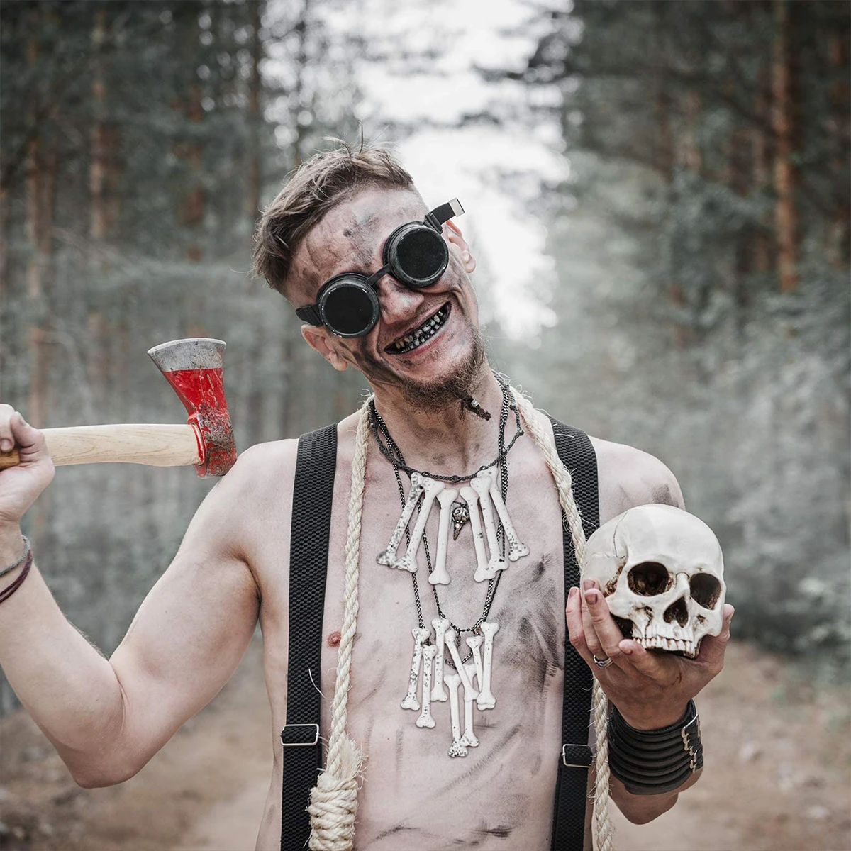 Botversiering Set 36 Stuks Lichtgewicht Plastic Botten Halloween Party Decoratie DIY Ketting Ambachtelijke Spookhuis Thema Rekwisieten