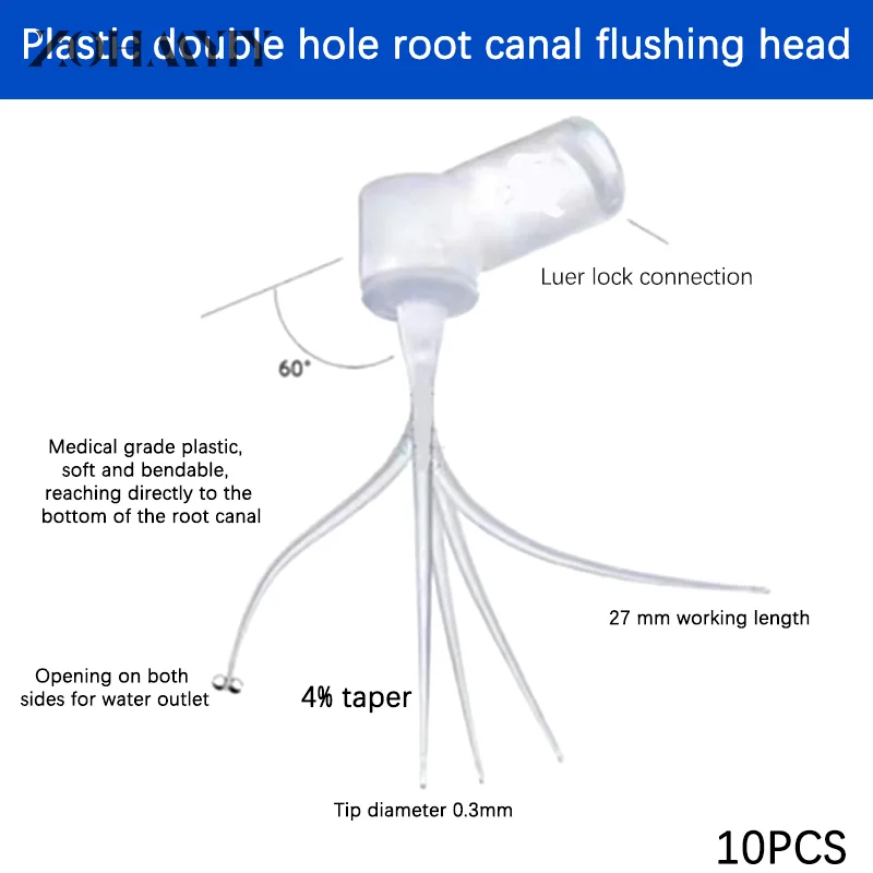 

10 шт. стоматологический эндододонтический наконечник для ирригации, шприц для инъекций, игла для мытья корневых каналов, гибкая, автоклавируемая