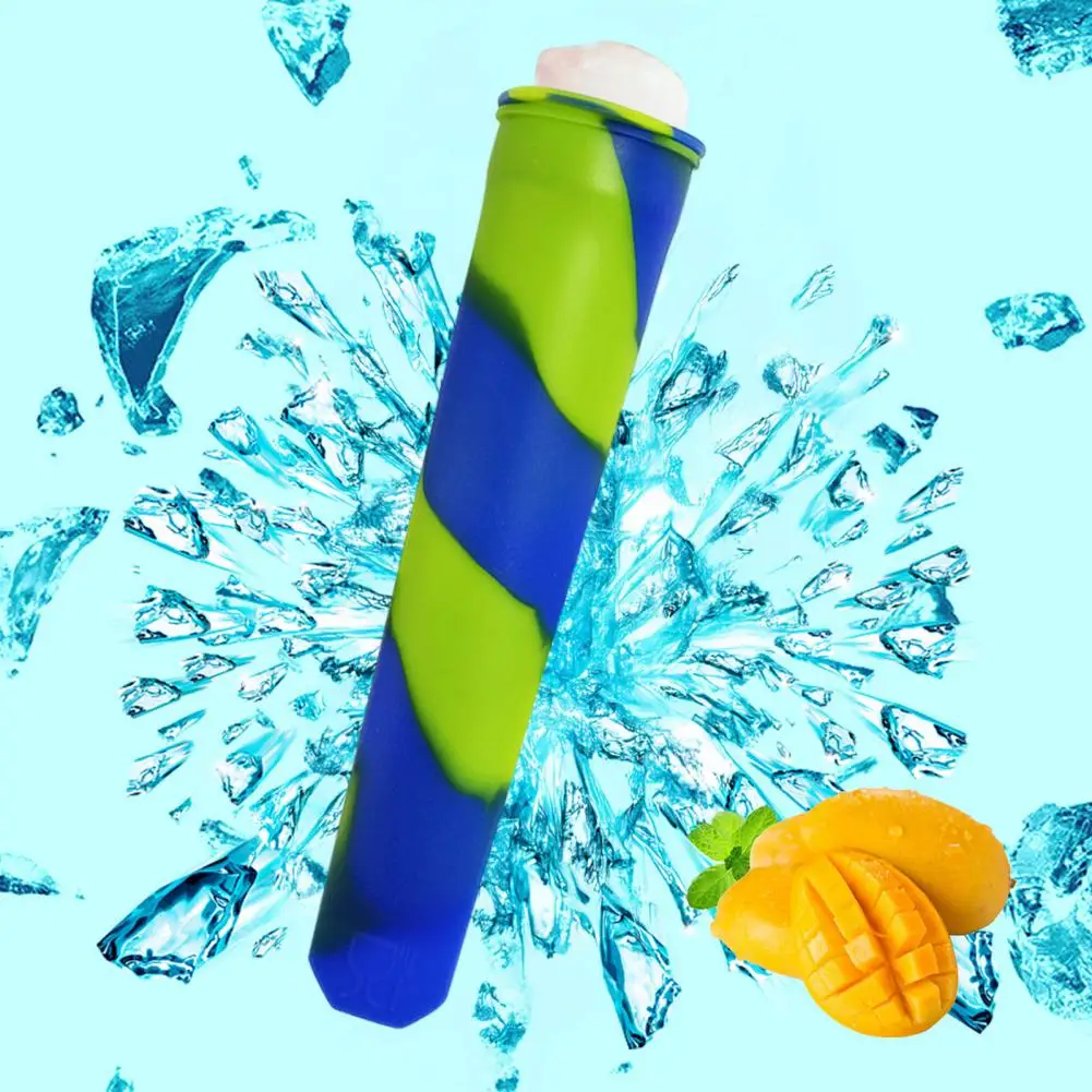 Silicone Sugar Stick Molds Reusable Silicone Popsicle Molds with Leak-proof Covers for Diy Homemade Ice Cream for 1/6pcs