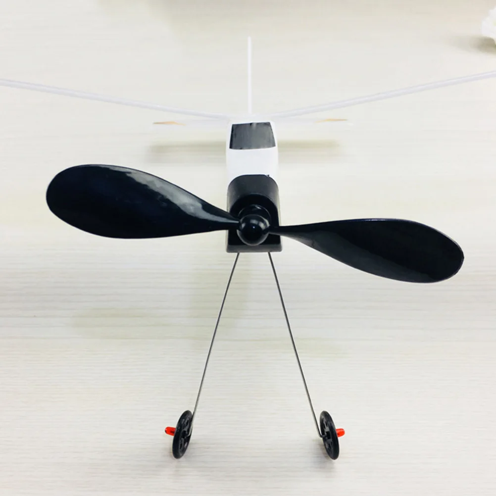

2pcs Foam Airplane Assemble Aircraft For Kids Educational Diy Glider Planes Rubber Band Powered Outdoor Flying Biplane