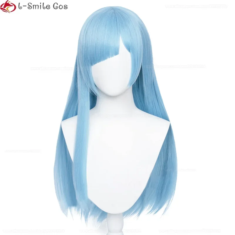 Anime Kasumi Miwa cosplay wig long straight blue Miwa Kasumi wigs heat resistant synthetic hair Halloween cos wig accessory image 5
