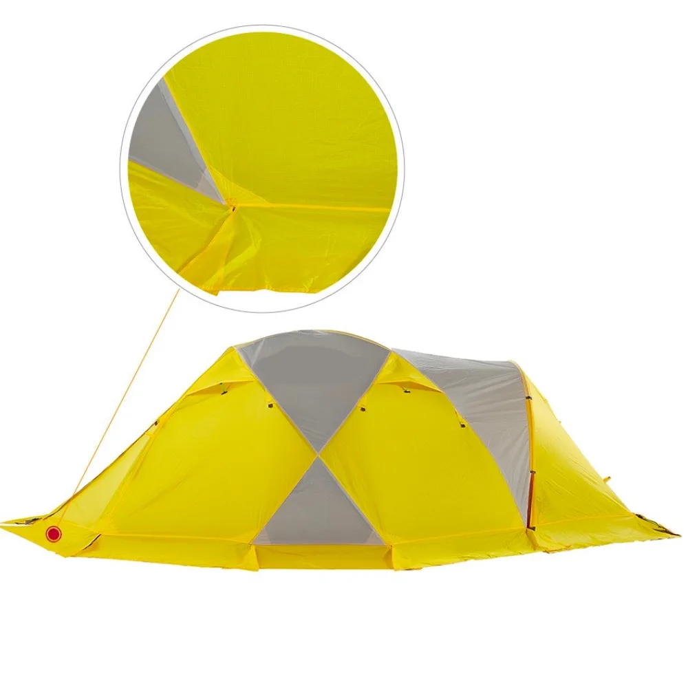 Outdoor 3 Person Hiking CampingAlpine Desert Snow Line Windproof and Rainproof Camping Tent with Snow Skirt