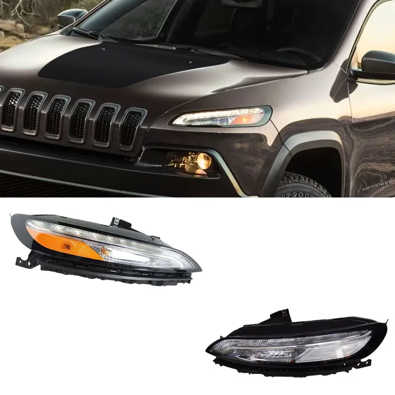 Headlight For Jeep Cherokee 2014 2015 2016 2017 2018 Daytime Running Light Signal Driver Light Steering Flashing Light Assembly