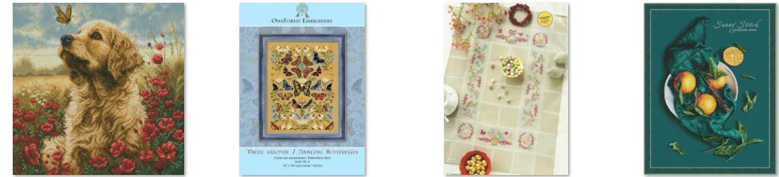 -Mantel de flores y pájaros, kits de punto de cruz, punto de cruz, hilos, bordado, costura artesanal