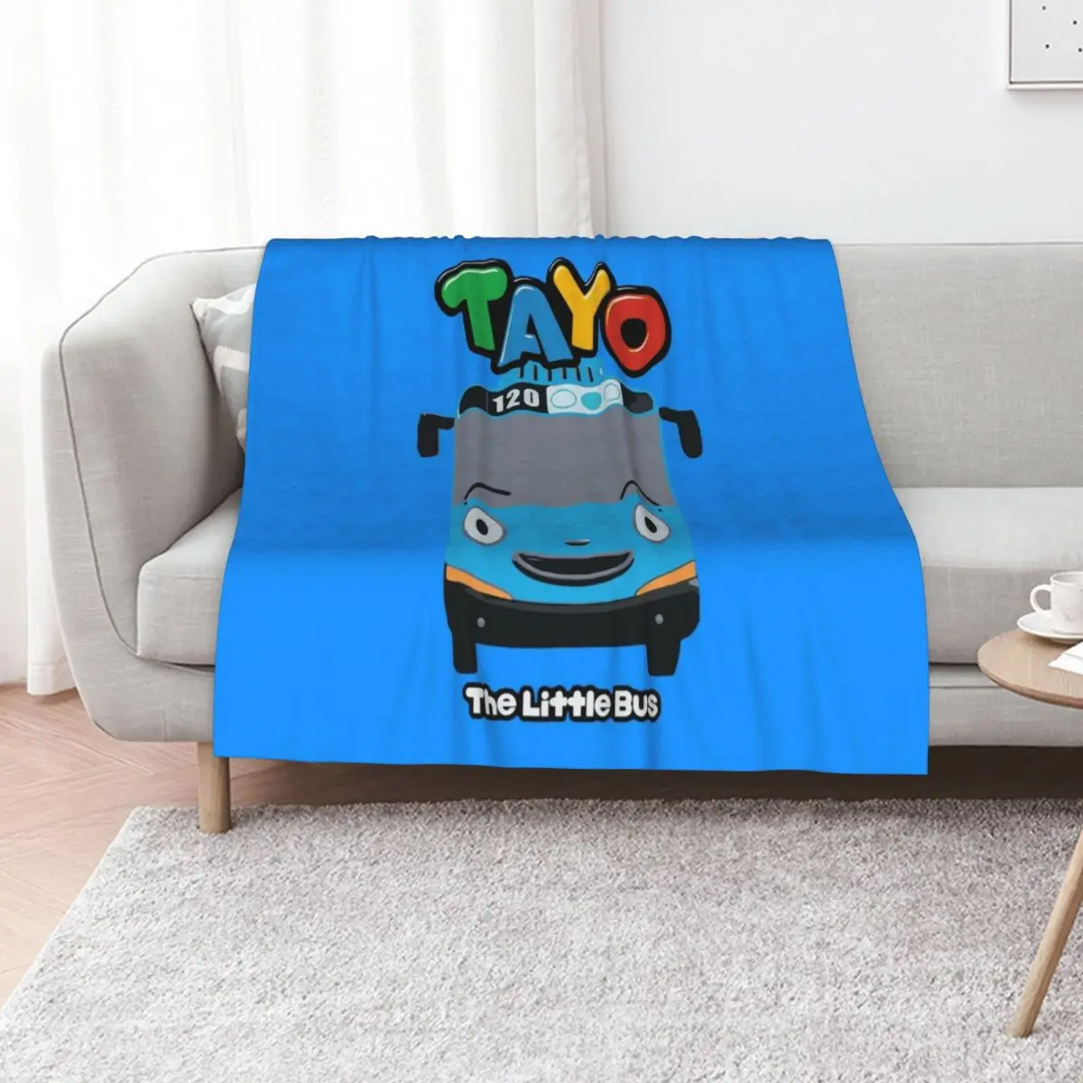 Tayo the City Bus Throw Blanket Sofas Winter beds Retros Summer Beddings Fashion Sofas Cute Plaid Blankets