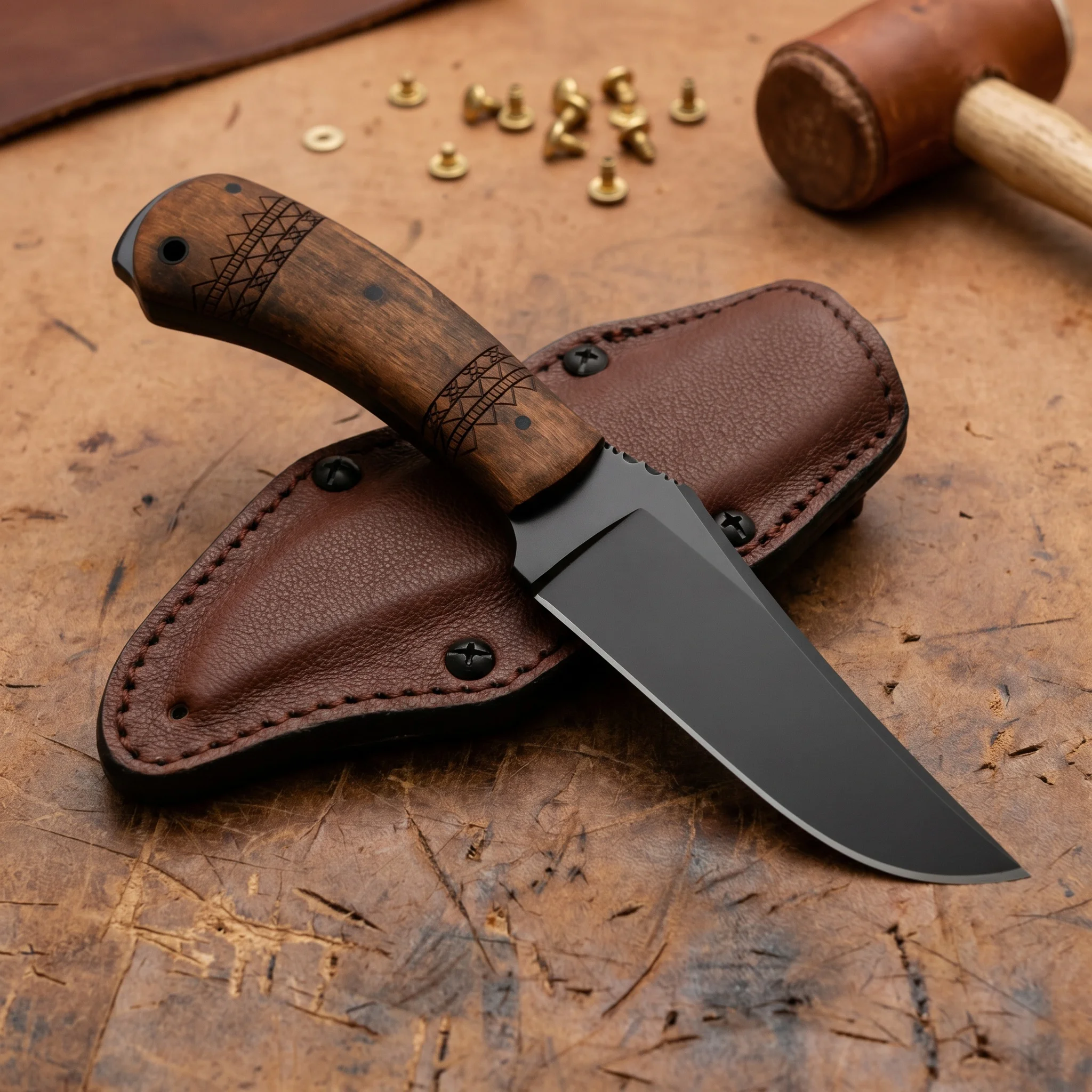 sleek-and-portable-straight-knife-with-sheath-for-storage-featuring-an-anti-slip-and-comfortable-handle-ideal-for-outdoor-hiki