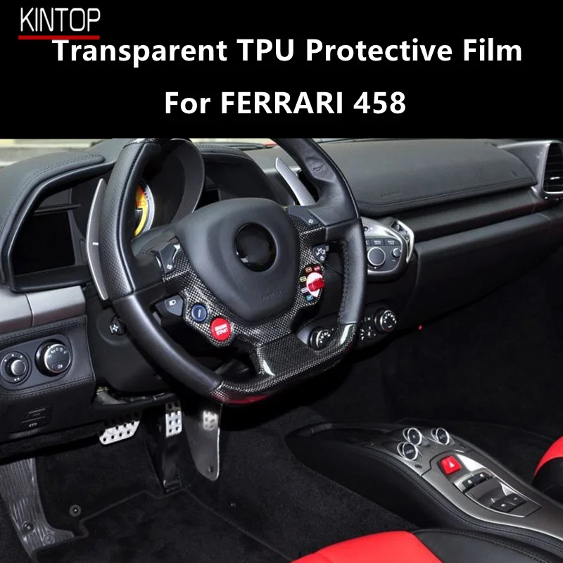 

For FERRARI 458 Car Interior Center Console Transparent TPU Protective Film Anti-scratch Repair Film Accessories Refit