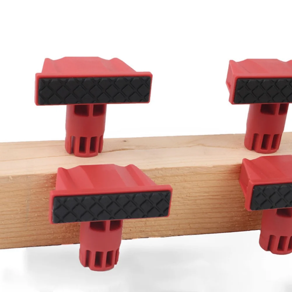

Bench Dogs 4pcs Nylon 20mm Diameter for Woodworking Tables Carpentry Baffle Stops with Soft Non Slip Foot Pads Red