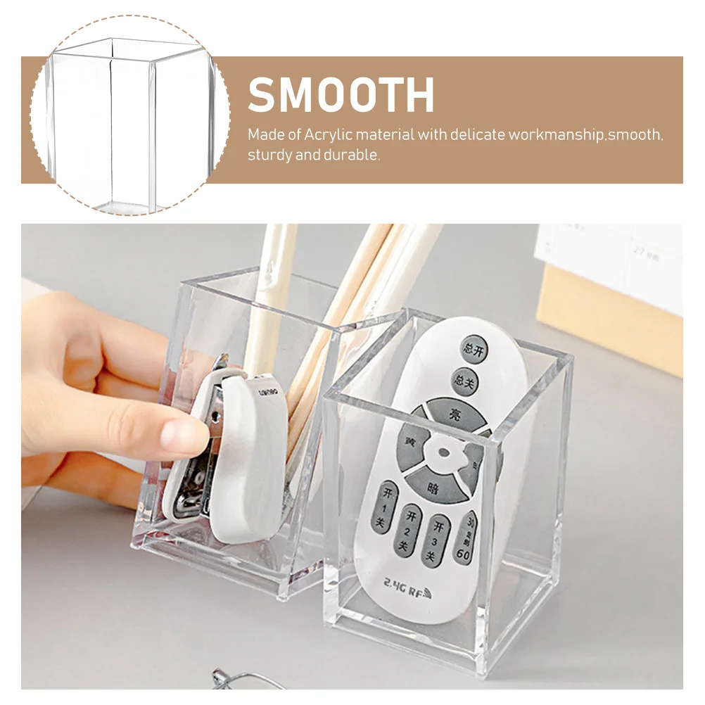 

4pcs Pen Holder Makeup Brush Container Desktop Storage Box Large Capacity Stationery Organizer Multi Functional Desk Tidy