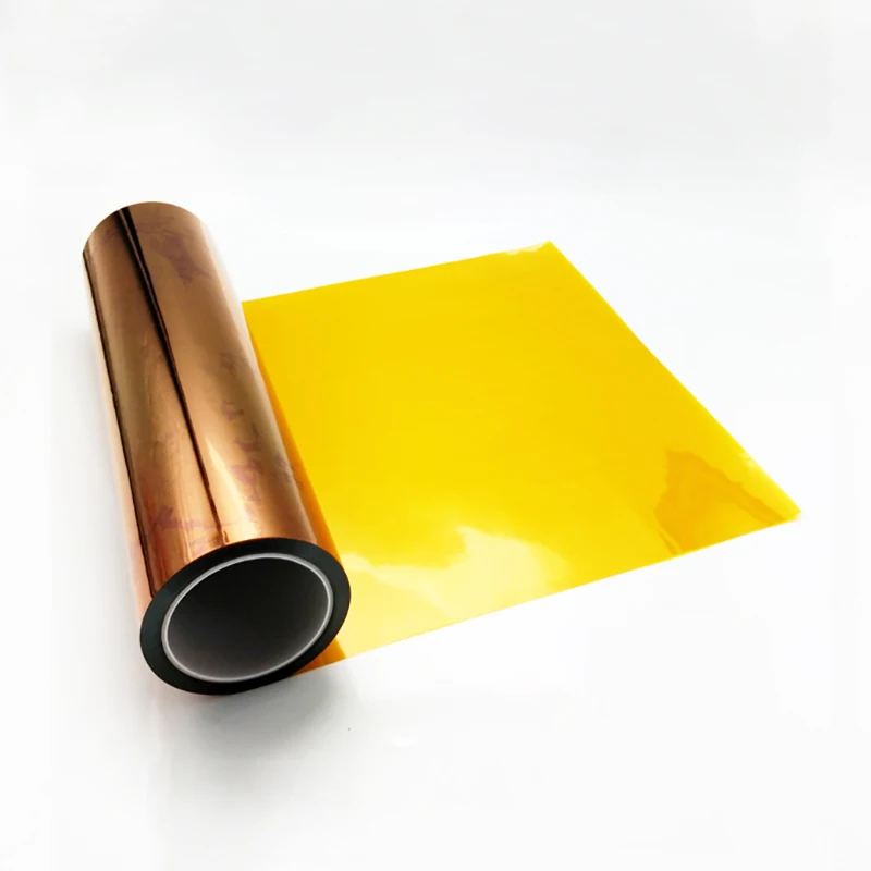 0.1mm Thickness PI Polyimide Film Gold Film Gold Finger 25meter Brown High Temperature Film KAPTON Film Non-adhesive 1-6cm Width