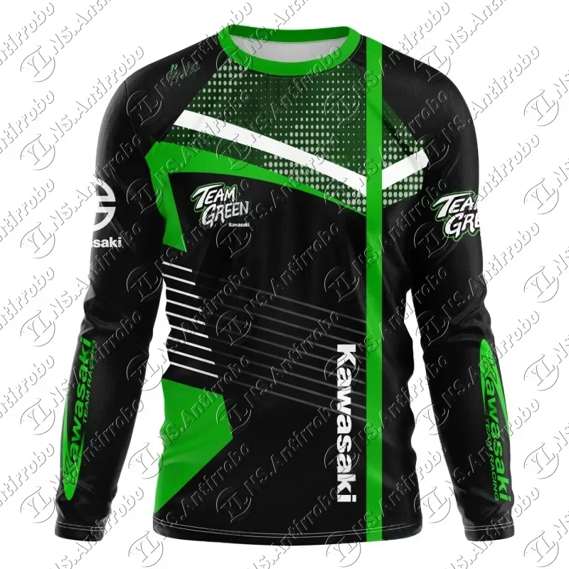 

25-26 летняя мужская футболка с круглым вырезом и коротким рукавом Kawasaki, простой дышащий быстросохнущий удобный топ для отдыха на открытом воздухе