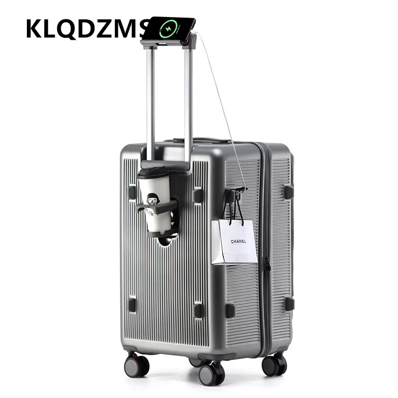 

KLQDZMS Чемодан 20 "24" 26 "28 дюймов Посадковая коробка большой вместимости Чемодан на колесиках Мужская дорожная сумка Женский чемодан на колесиках