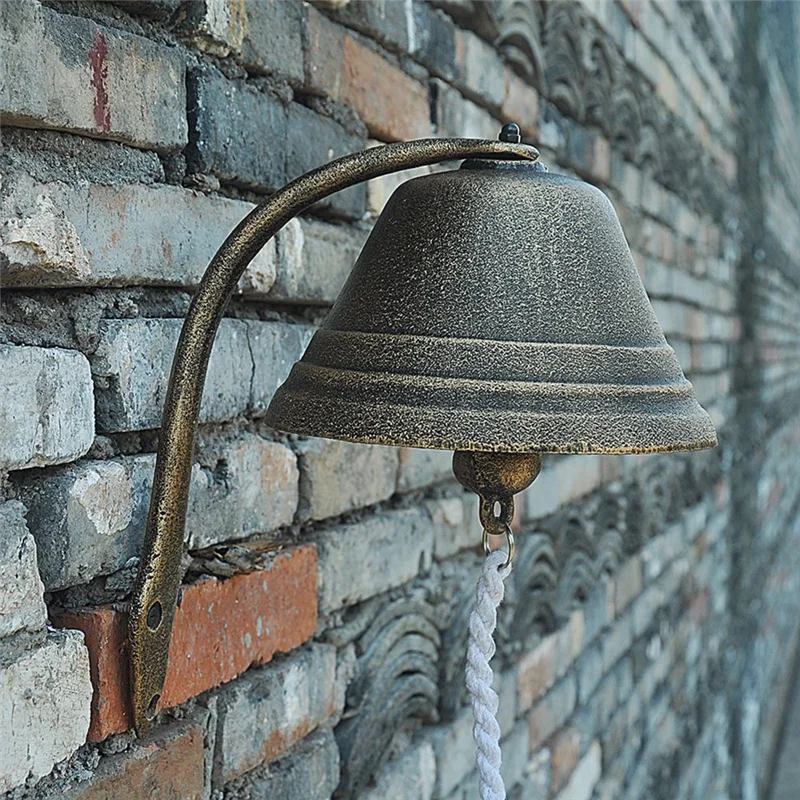 

Dinner Bell Iron Doorbell For Outside Or Inside Vintage Garden Knocker Rustic Welcome Entrance Wall Bell