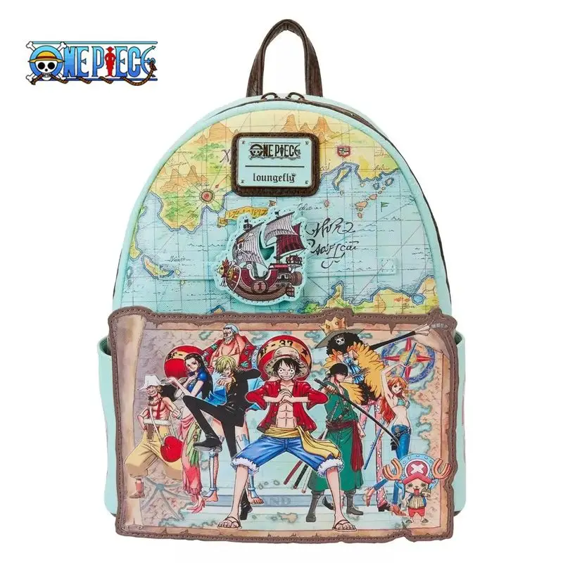 

One Piece Loungefly Backpack Anime Figure Luffy Zoro Straw Hat Gang Mini Rucksack Backpack Cosplay Knapsack Kids Christmas Gifts