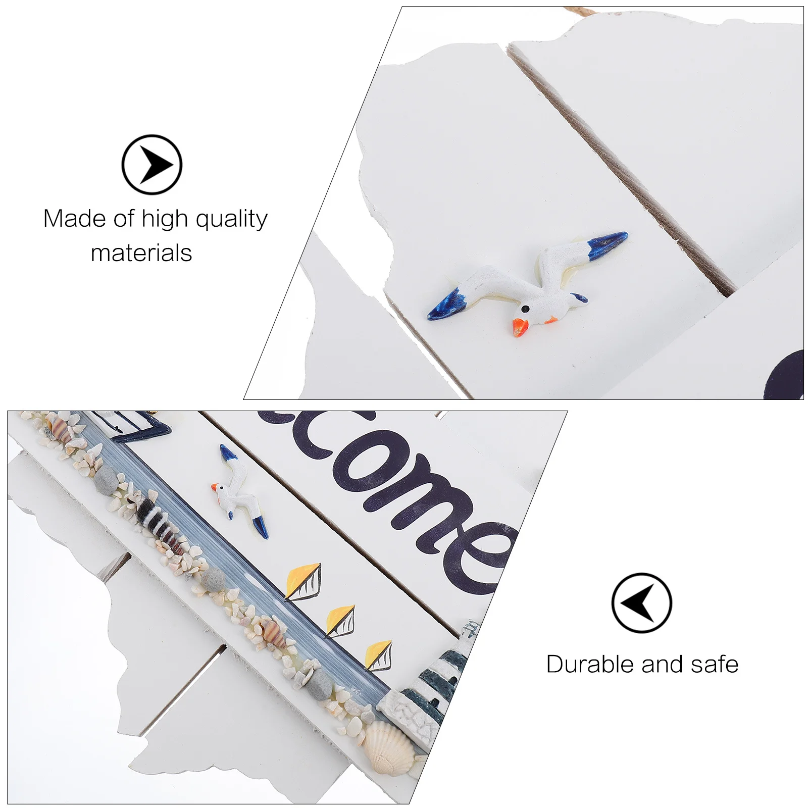 

Welcome Hanging Adornment Door Sign White Hanging Decor Wall Ornament For Home Office Hotel Bar Party Decoration