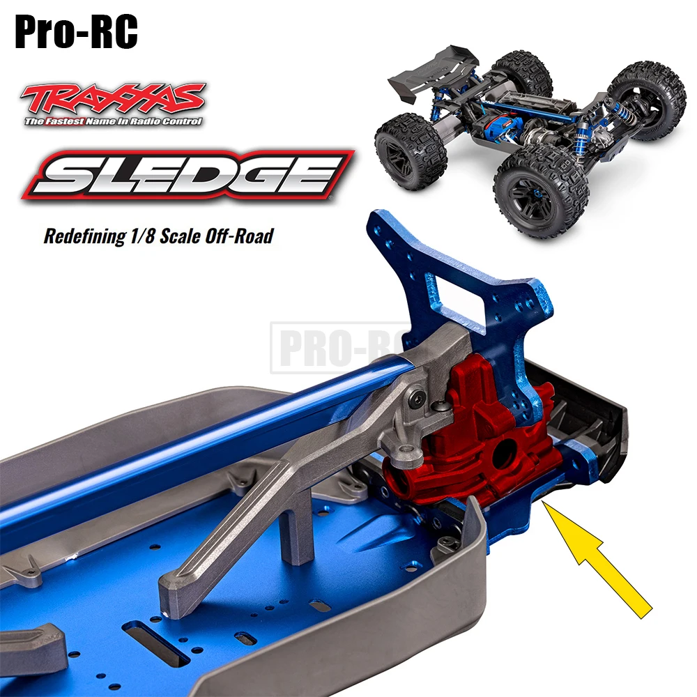 1 zestaw aluminium 9529 przednia i tylna skrzynia biegów różnicowa skrzynia biegów dla 1/8 Traxxas 4WD SLEDGE 95076-4 Off-Load Truck Rc Car