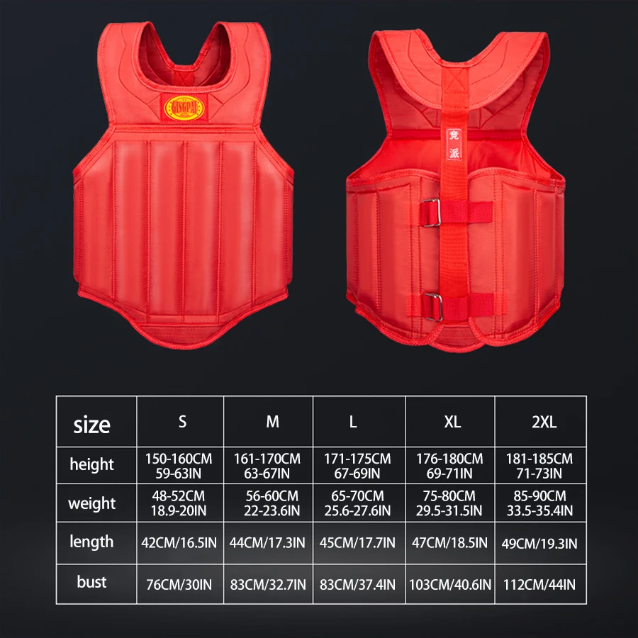 S-XXL New Thickened MMA Chest Protector Sanda Wrestling Chest Support Protective Gear Boxing Sparring Fighting Body Protector