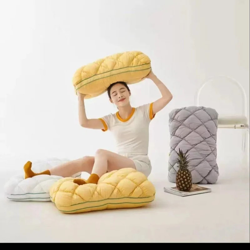3D Bread Sleep Pillow For Home Hotel Adult Puffy Soft Yellow Pillows Core With BreathablePolyester&Cotton Face 48x74 Drop Ship