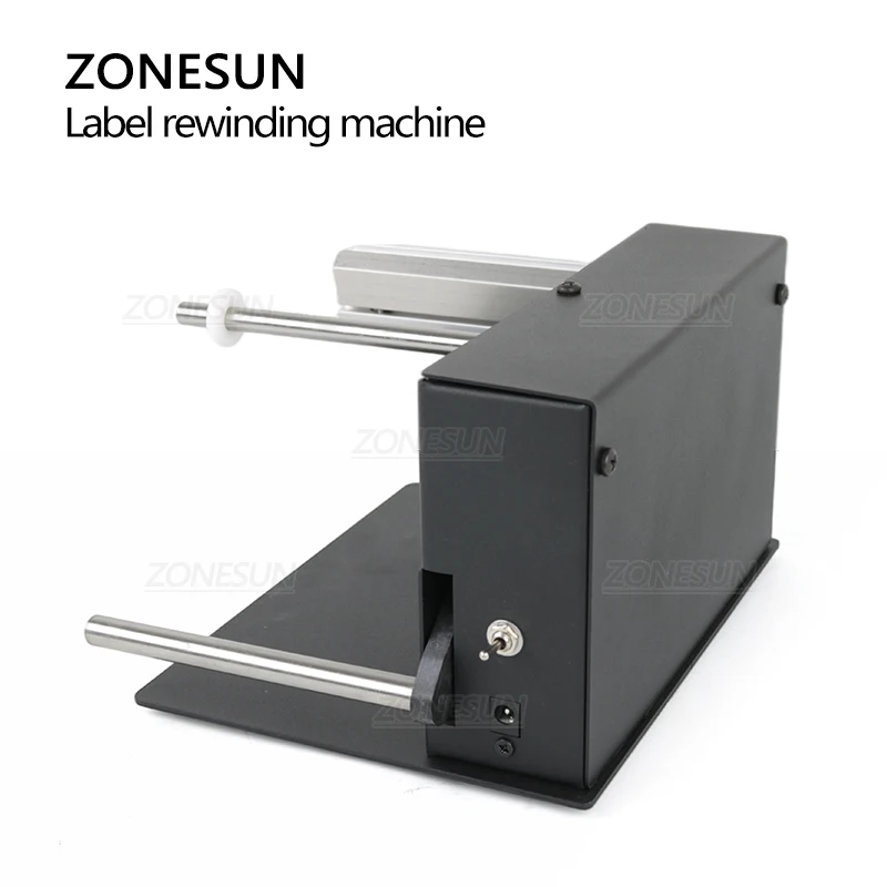 ZONESUN Auto Label Rewinder Machine Adjustable Speed Label Roll Winder Sticker Rewinding Machine for Barcode Thermal Printer