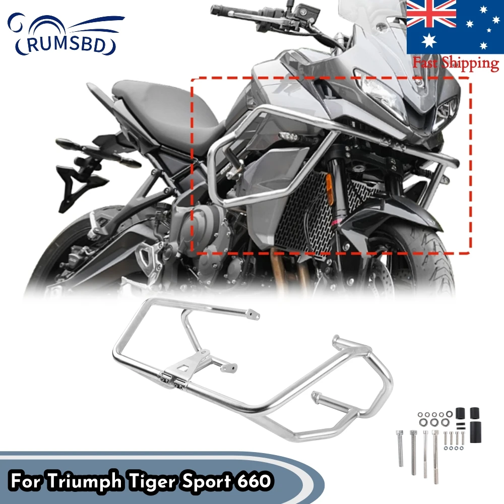 

Motorbike Accessories Highway Engine Guard Bumper For Triumph Tiger Sport 660 2022 2023 Frame Crash Bar Buffer Falling Protector