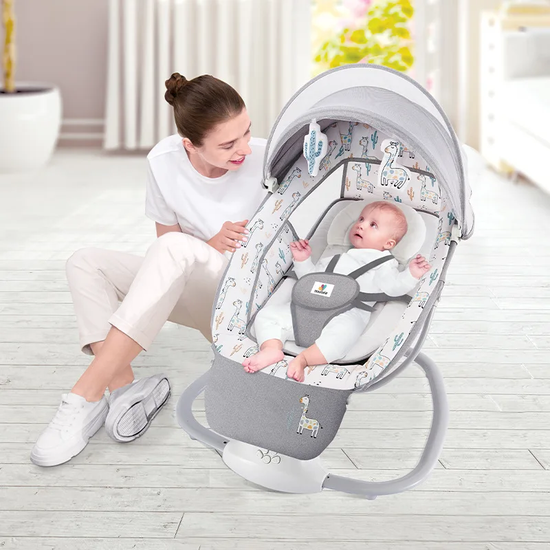 Baby Rocking Chair Baby Electric Sleeping Basket Baby Rest Chair Electric Baby Swing Baby Chair Adjustable Foot Pedal Baby Swing