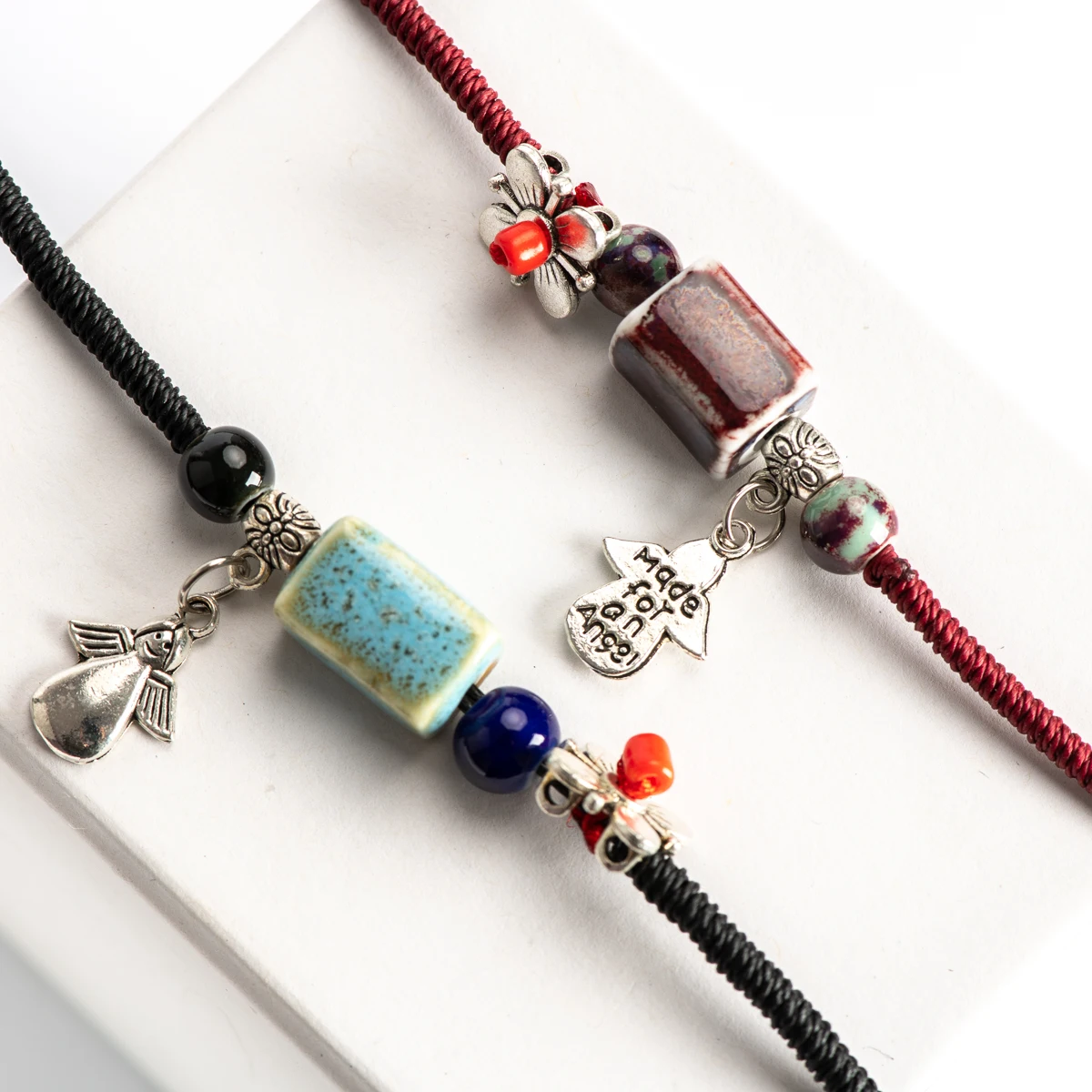 DIY Boho Ceramic Bracelets Beading Bangles Boho Ceramic jewelry for women drop shipping #HY365