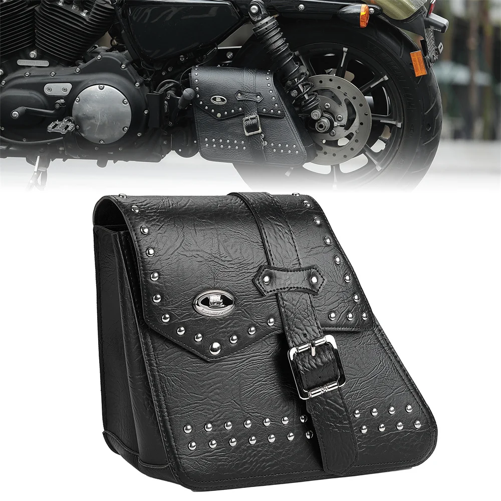 

Motorcycle Swing Arm Bag Swingarm Storage Side Bag Compatible with Softail Triangulated Swingarm for Sportster Iron 883 1200XL