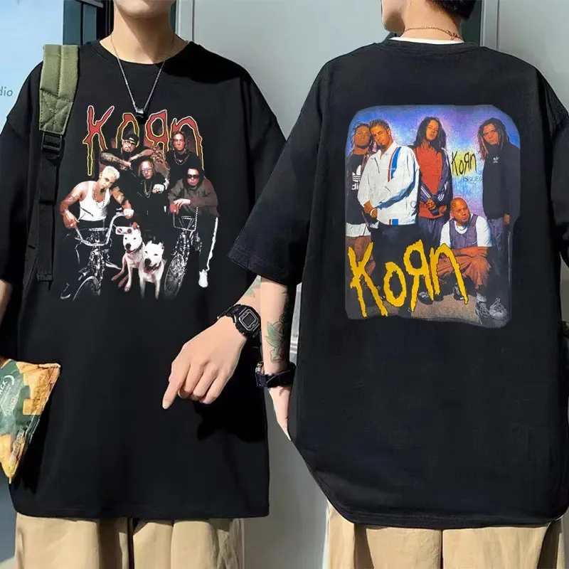 

Limited Edition Rock Band Korn ISSUES Graphic Tshirt Man Gothic Vintage Oversized T-shirt Men Women Fashion Short Sleeve T Shirt