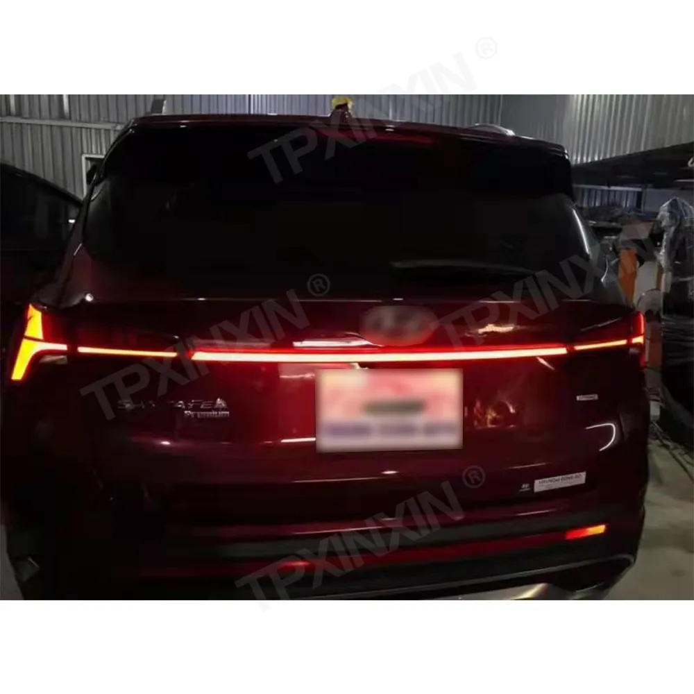 

Car LED turn signal light new streamer through taillight For Hyundai Santa fe 2019-2022 through rear trunk LED Cross-through