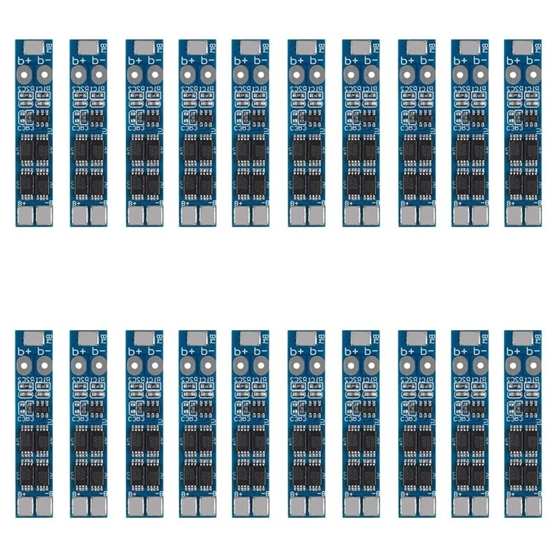 Y22A-For Li-Ion For Lithium Battery Cell Protection Board Module 20Pcs 2S BMS 7.4V 8.4V 8A PCB Charger 18650 Protection Board