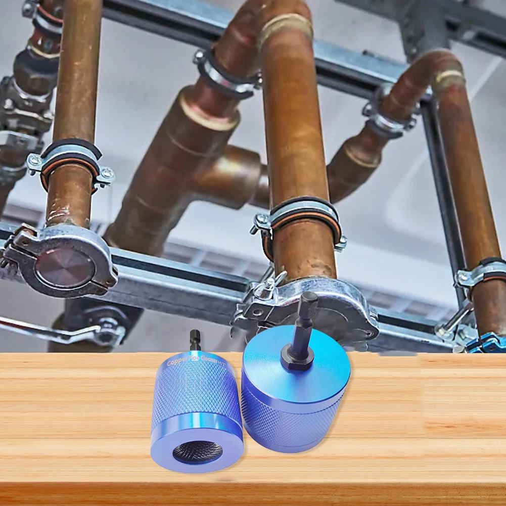 

1 шт. Набор для чистки медных труб: сменные лезвия, питание от батареи и эффективный для удаления ржавчины и пятен, инструменты для чистки