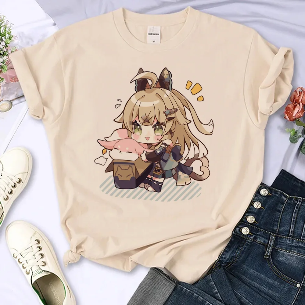 Genshin Impact t shirt women harajuku funny Tee female harajuku manga clothing