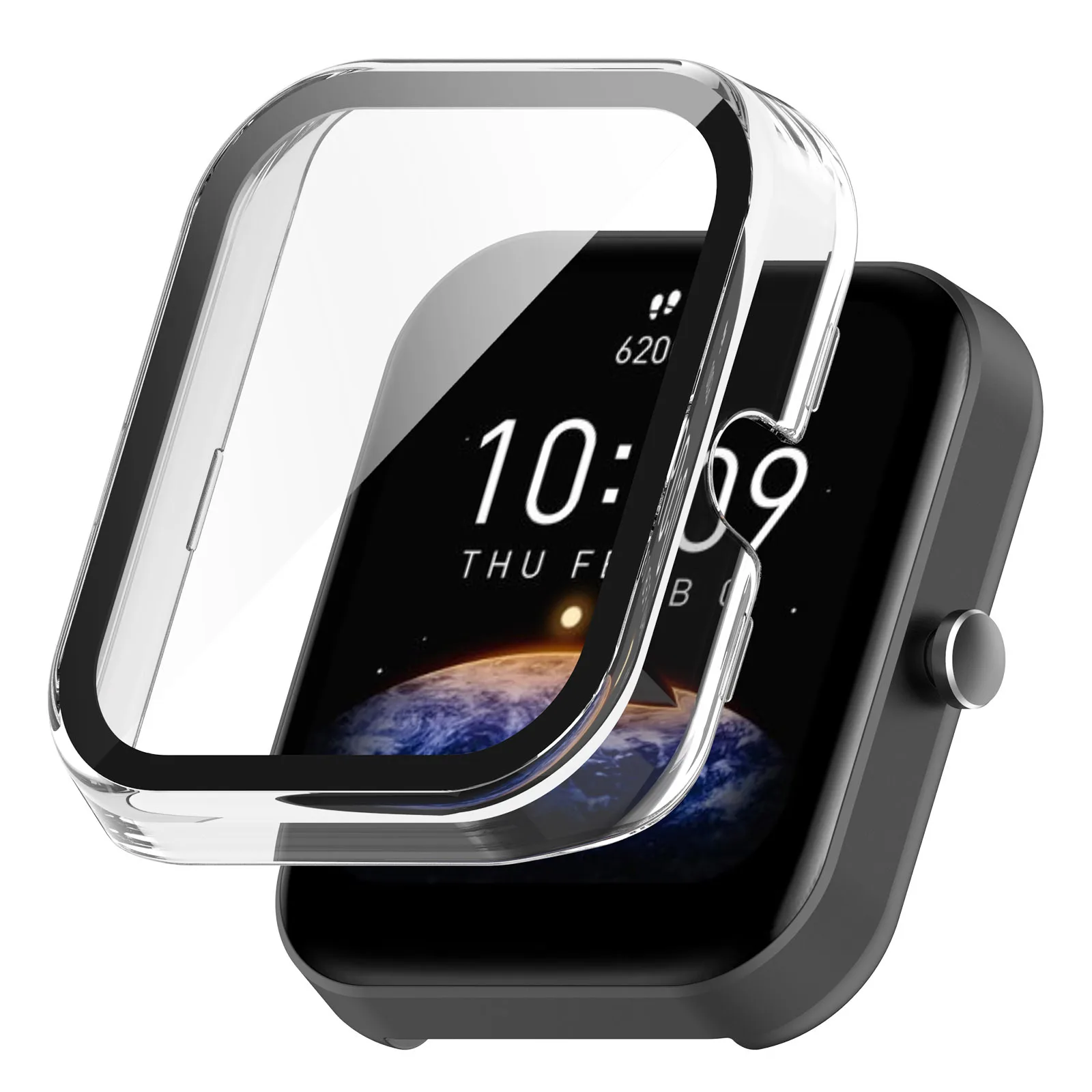 Étui en verre 2 en 1 pour Amazfit Bip 3, Bip3 Pro, protecteur d'écran, housse de protection, coque pare-chocs, étuis de cadre de protection