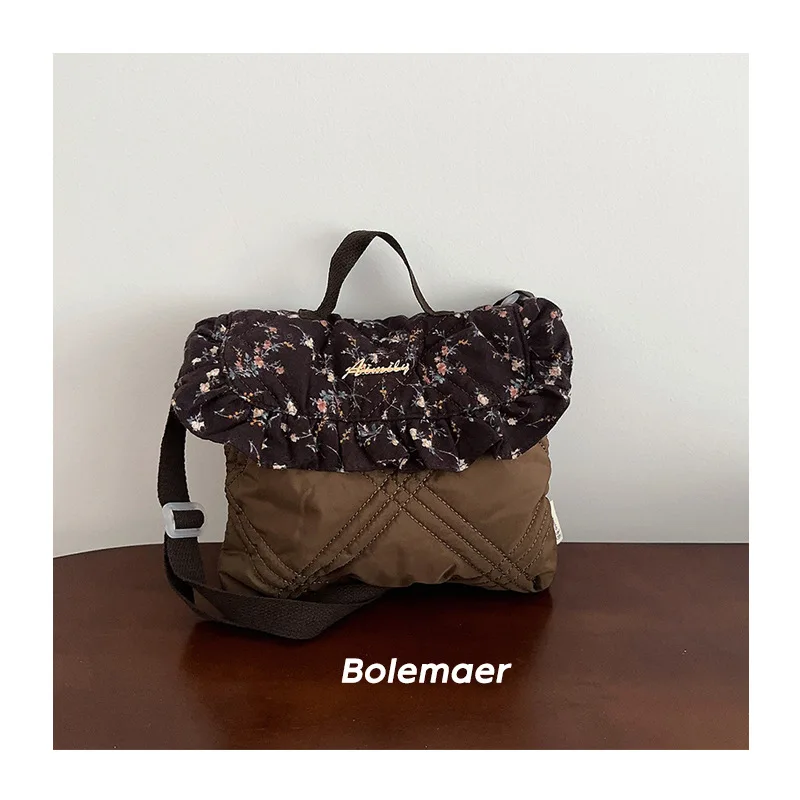 Bolso de hombro con volantes Kawaii para niños y niñas, bandolera de viaje, a la moda, para otoño e invierno, novedad de 2024