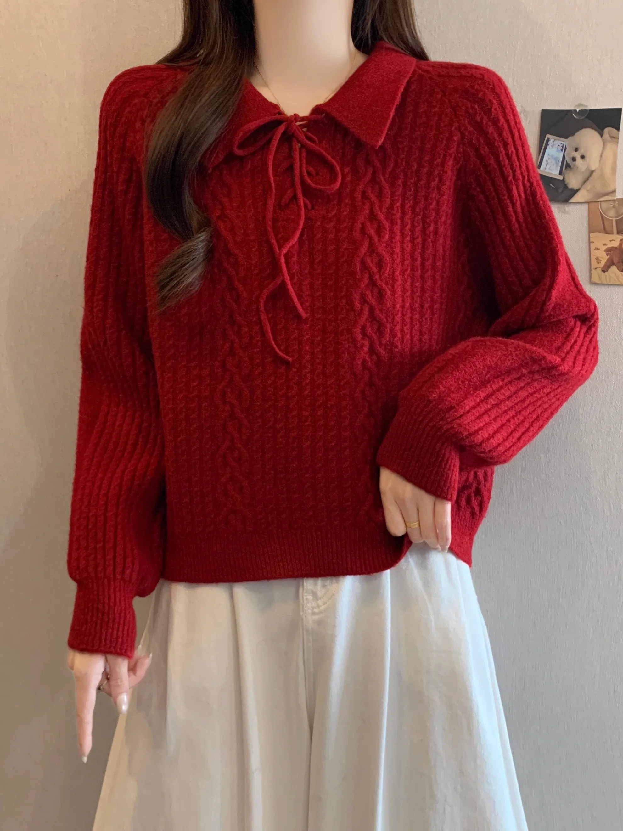 

Осенне-зимний женский вязаный свитер в красную клетку с капюшоном, утепленный, облегающий, шерстяной, с эффектом согревания