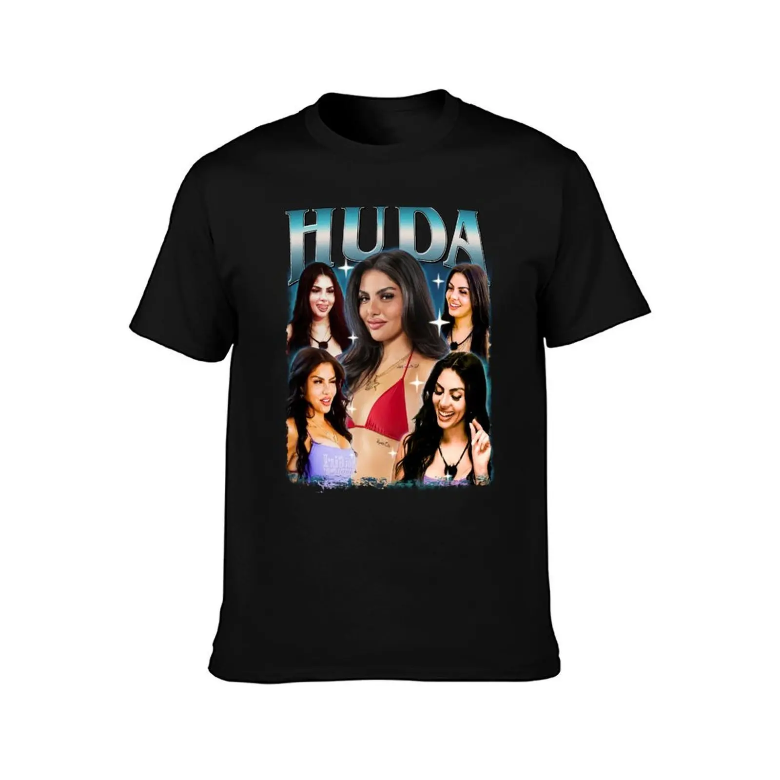 Huda Mustafa Love Island T-Shirt, Summer Casual Cotton Tee, Oversized Streetwear Tops, Vintage Graphic Print, Unisex Men Women