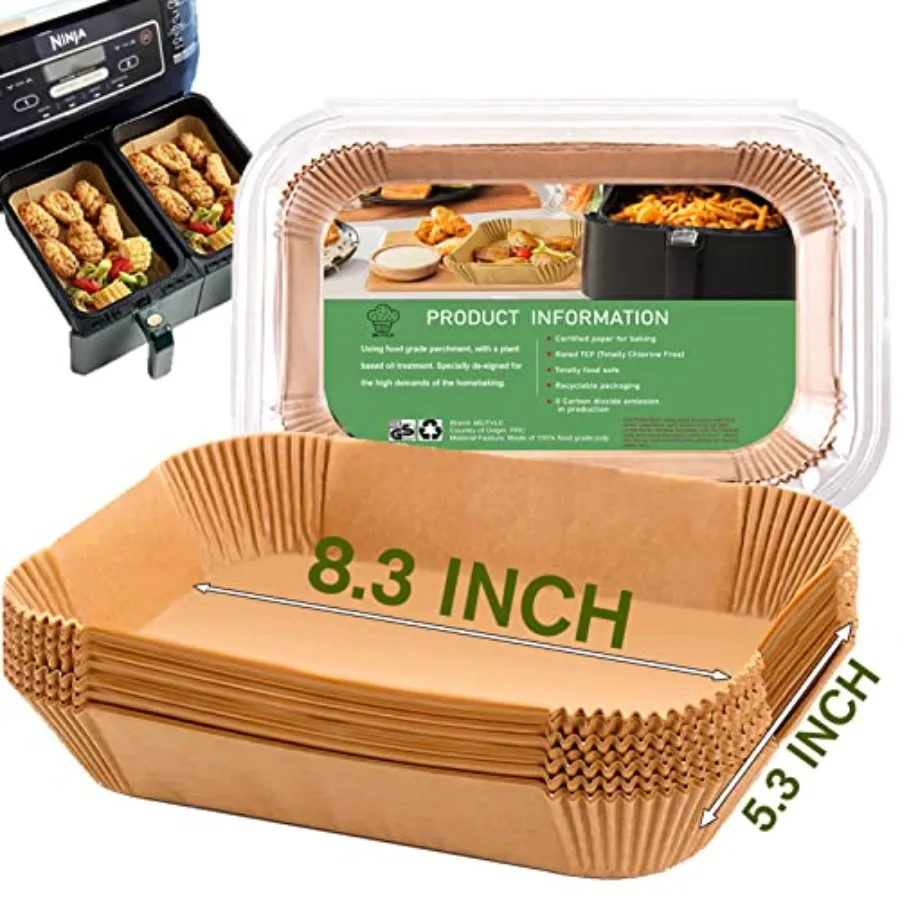 

Вкладыши для фритюрницы для Белла 4Qt Slim Аэрофритюрница Bella Аксессуары для фритюрницы Вкладыши из пергаментной бумаги Одноразовые прямоугольные для Nin