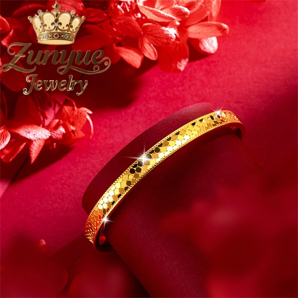 

High-End Sand Gold Dragon Scale Bracelet, Flashing Scale Wristband Fashion Fine Jewelry Exquisite Best Selling Charms Handicraft