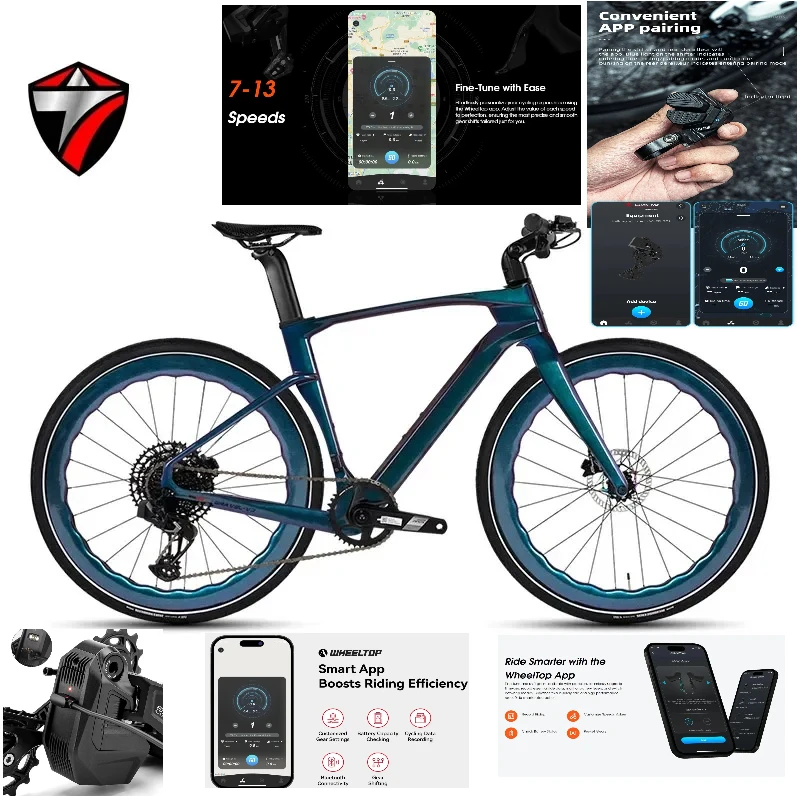 

TWITTER GRAVEL-V3 Wheel Peak EDS радио переменная 13 скоростей плоский руль полностью углеродное волокно гравийный дорожный велосипед гидравлические дисковые тормоза