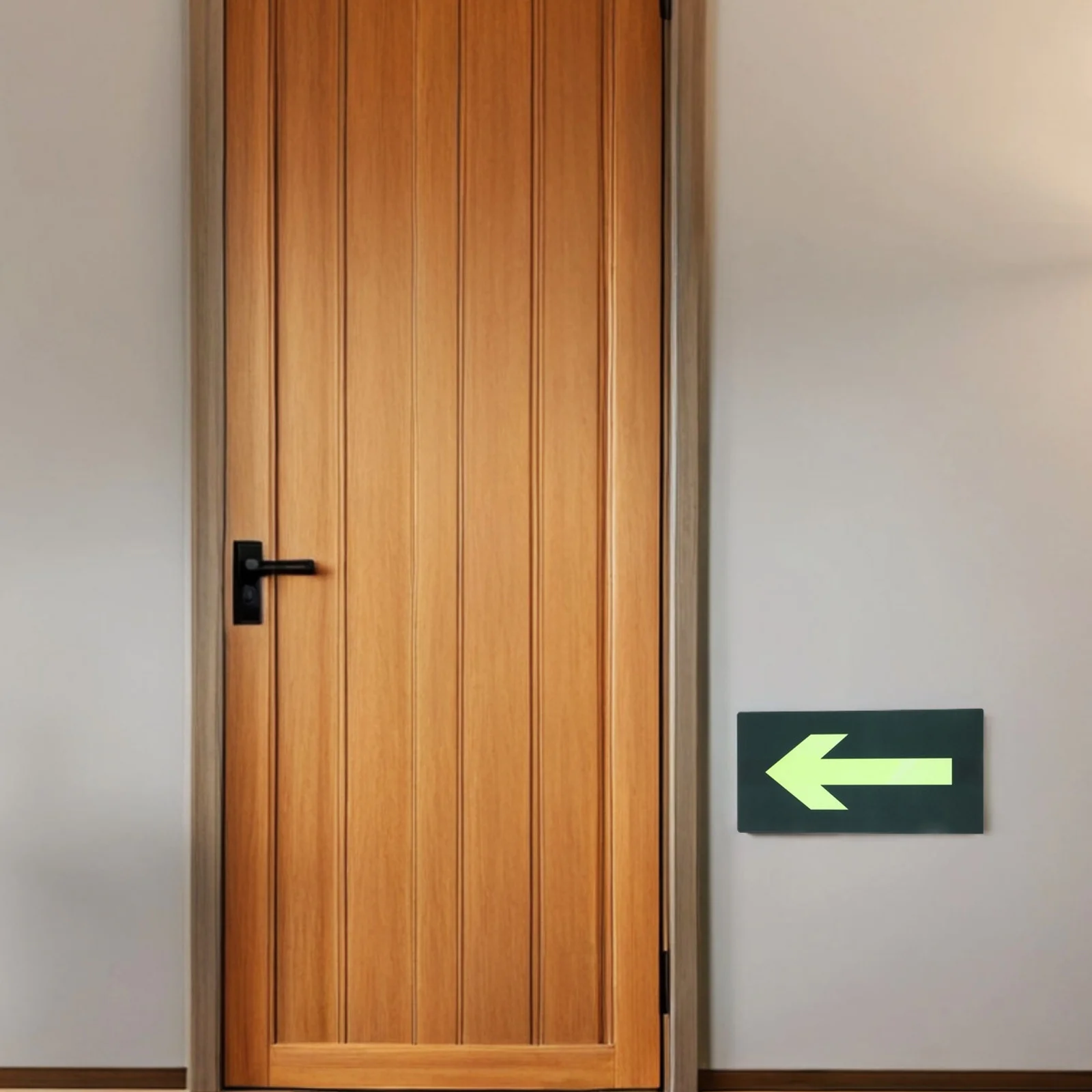 8Pcs Luminous Waterproof Exit Stickers Self Adhesive Emergency Arrow Signs for Fire Safety Evacuation Guidance in Malls