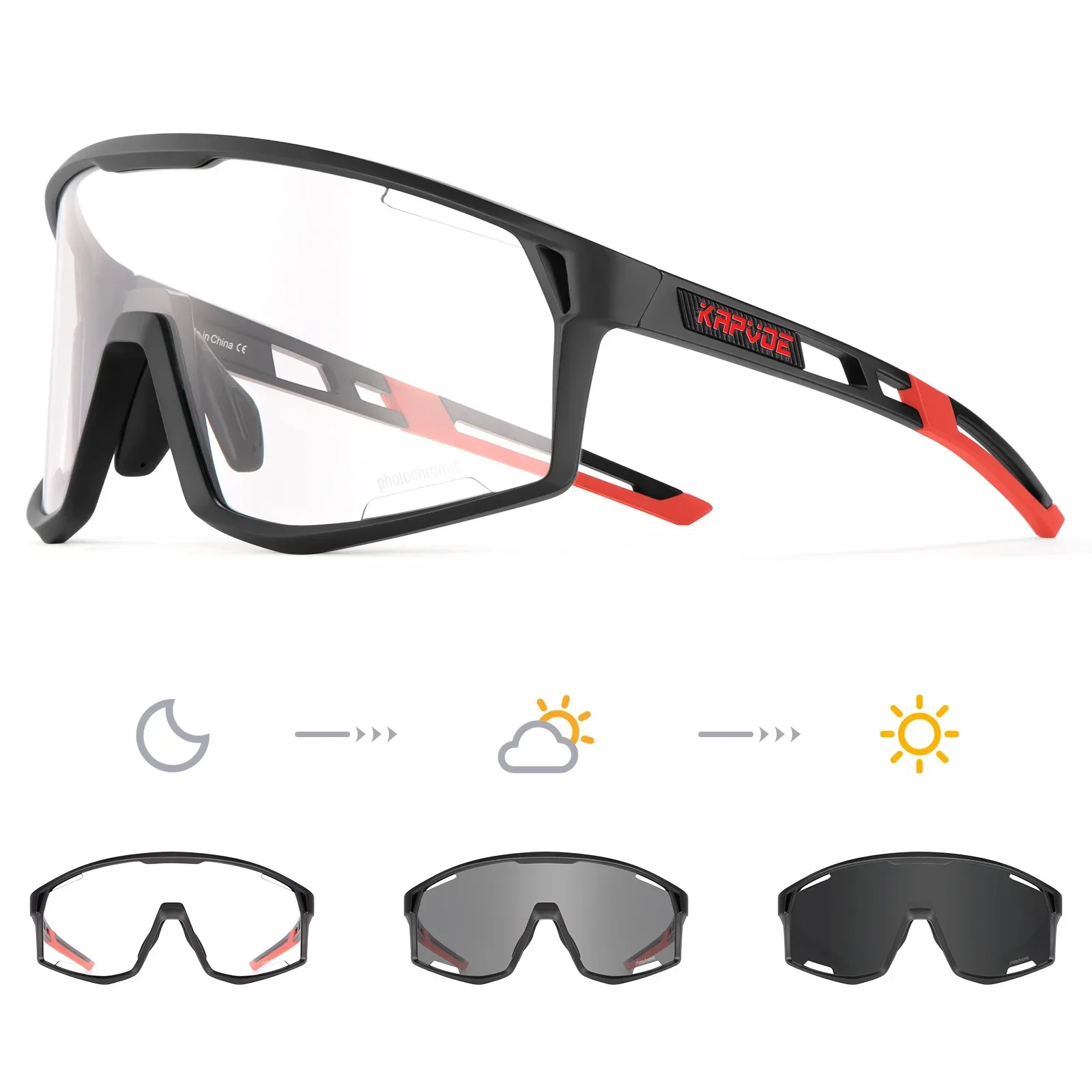 Photochromic Sport Cycling Glasses Men Women 2024 Road Bike MTB Goggles Fishing Running Driving Eyewear Cool Bicycle Sunglasses