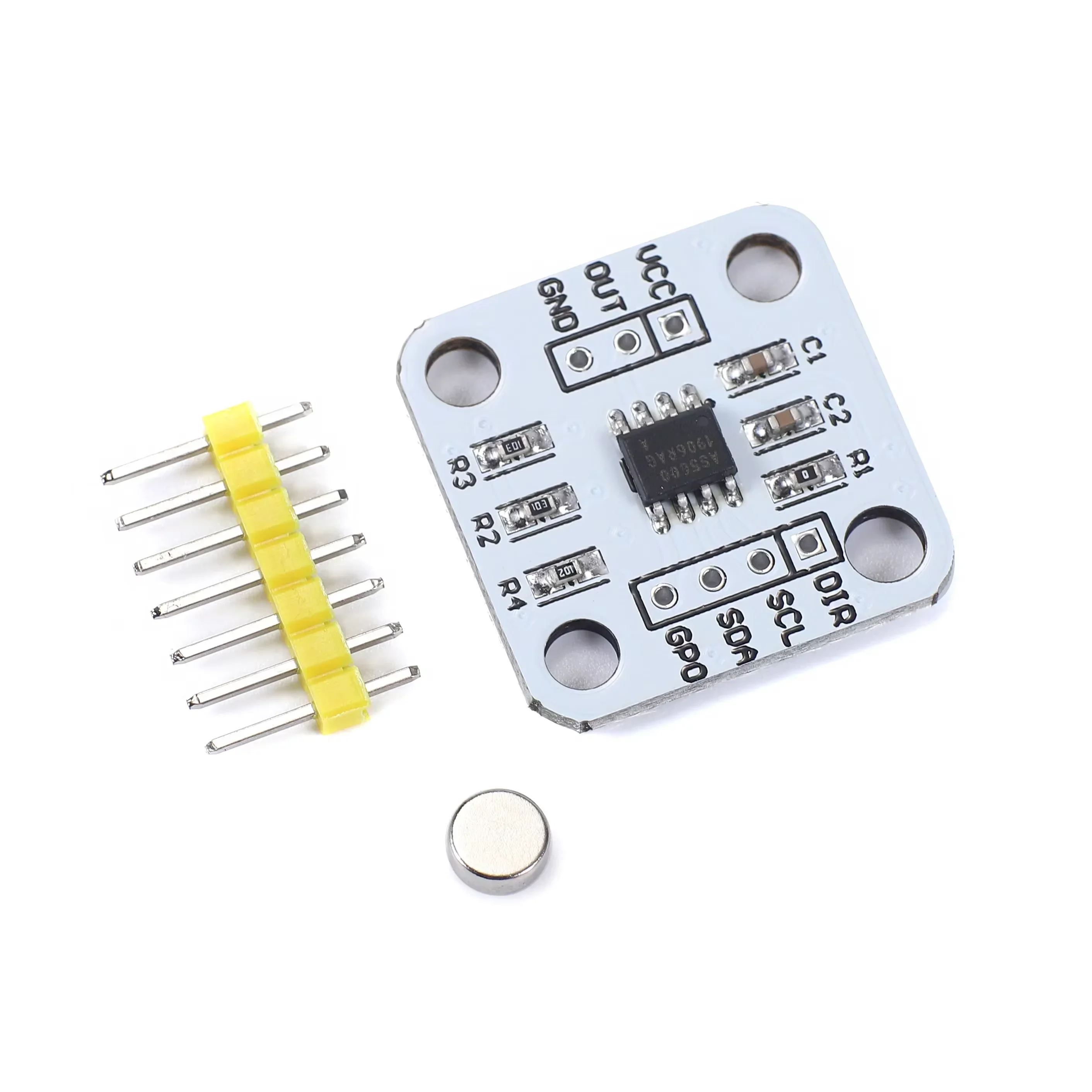 AS5600 magnetic encoder magnetic induction angle measurement sensor module 12bit high precision